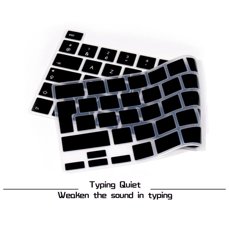 HRH French Language AZERTY Silicone Keyboard Cover Protector for MacBook Pro 13 inch 2020 (Model A2289 / A2251 / A2338 M1 Chip) and for MacBook Pro 16" 2019 (Model A2141),European Version - Image 2